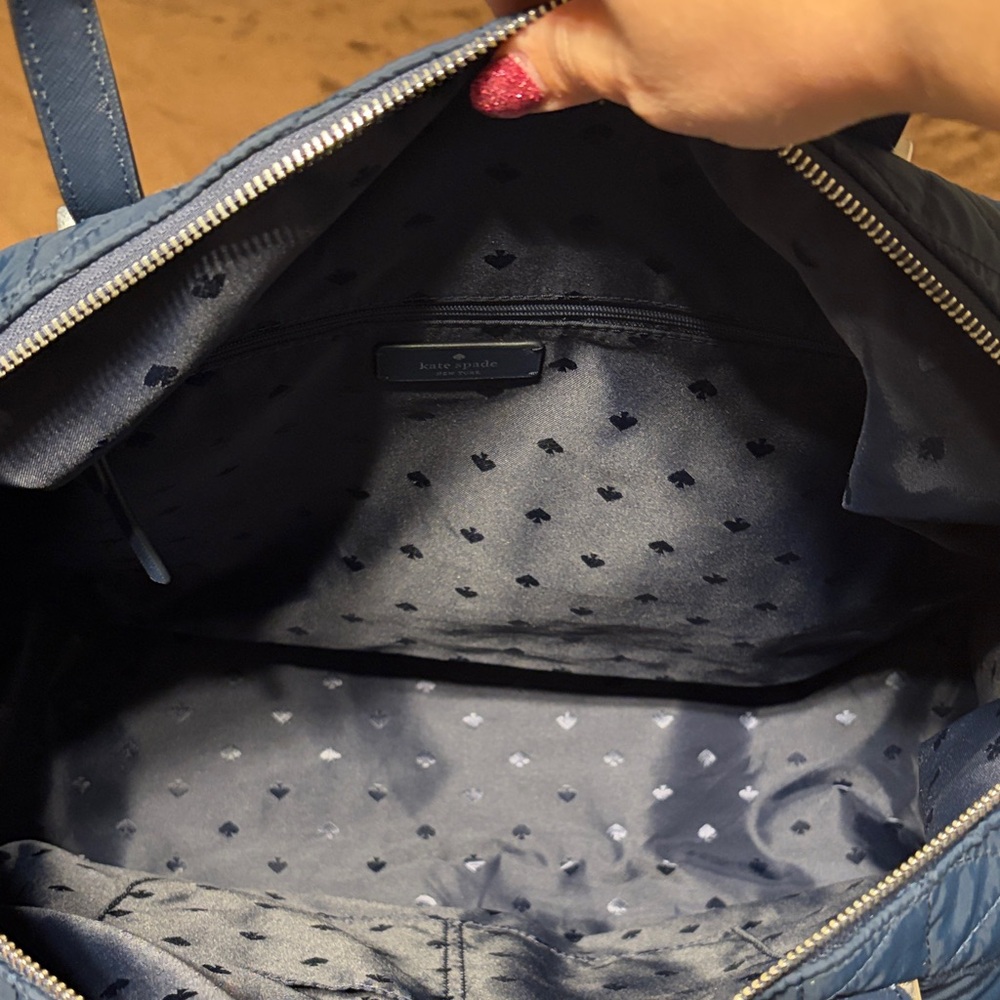 Kate Spade Navy Quilted Travel Bag - Picture 9 of 10